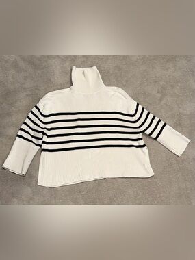 Gap cotton striped oversized sweater